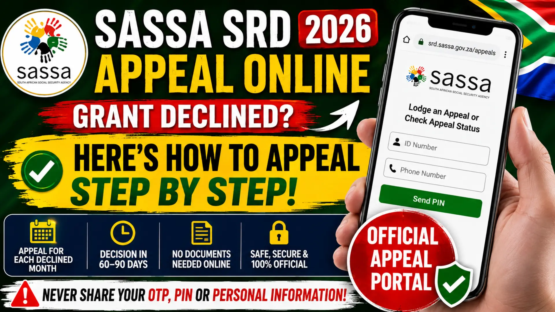Declined SASSA SRD Grant? Submit Your Appeal Online in 2026