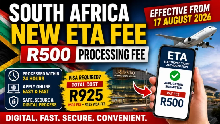 South Africa Introduces New R500 ETA Fee: What Travellers Need to Know