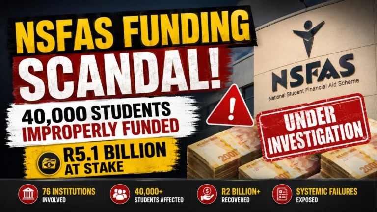 NSFAS Funding Under Scrutiny as More Than 40,000 Students Were Improperly Funded