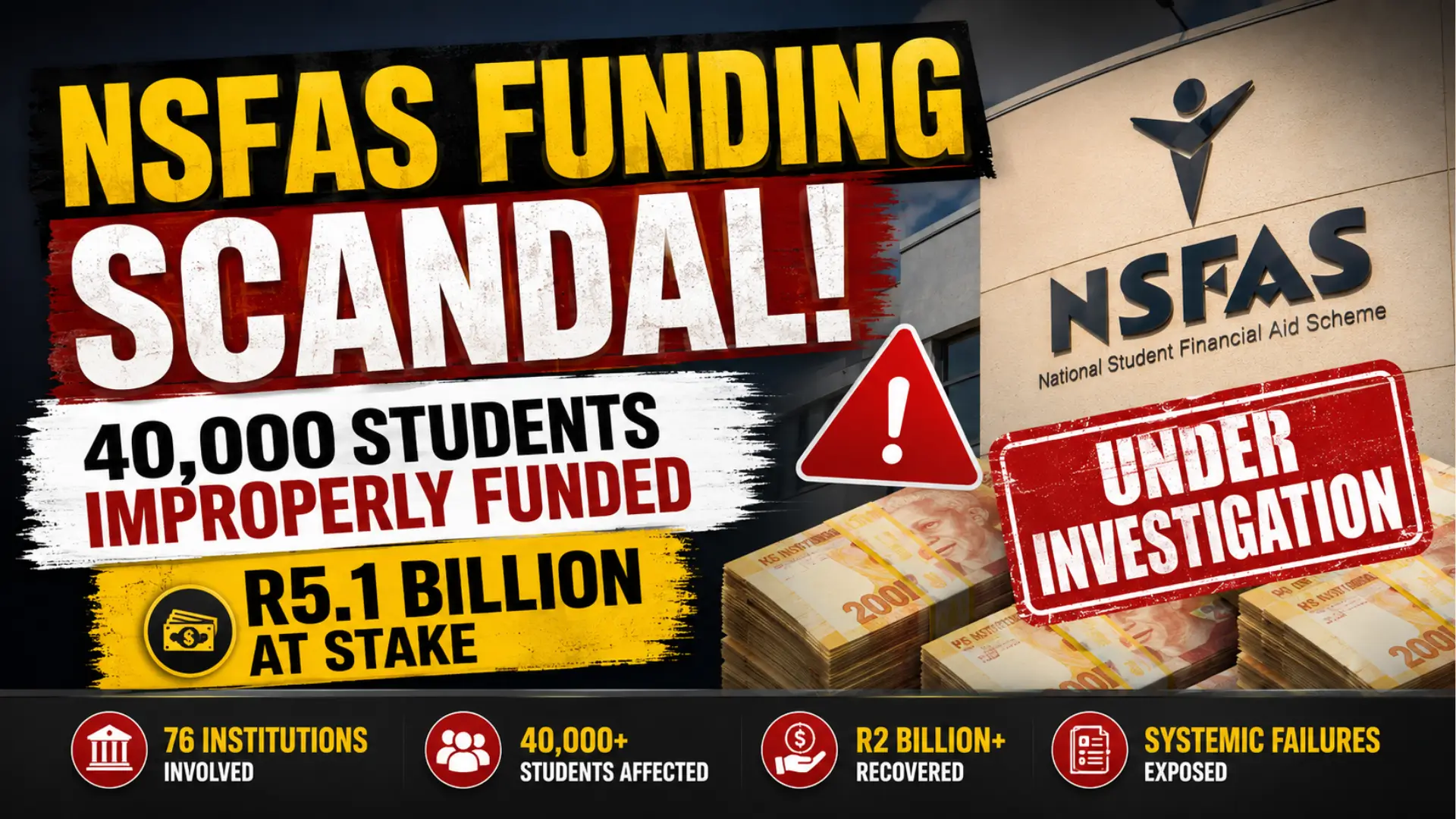 NSFAS Funding Under Scrutiny as More Than 40,000 Students Were Improperly Funded