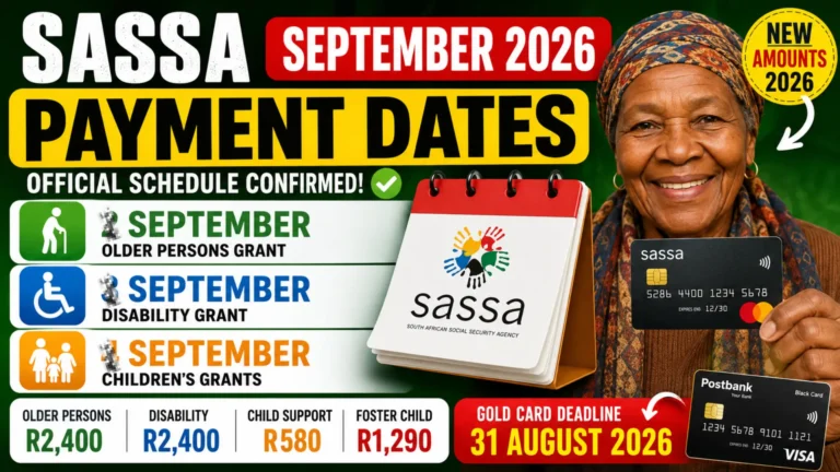 SASSA September 2026 Grants: Payment Dates, Schedule and Latest Updates