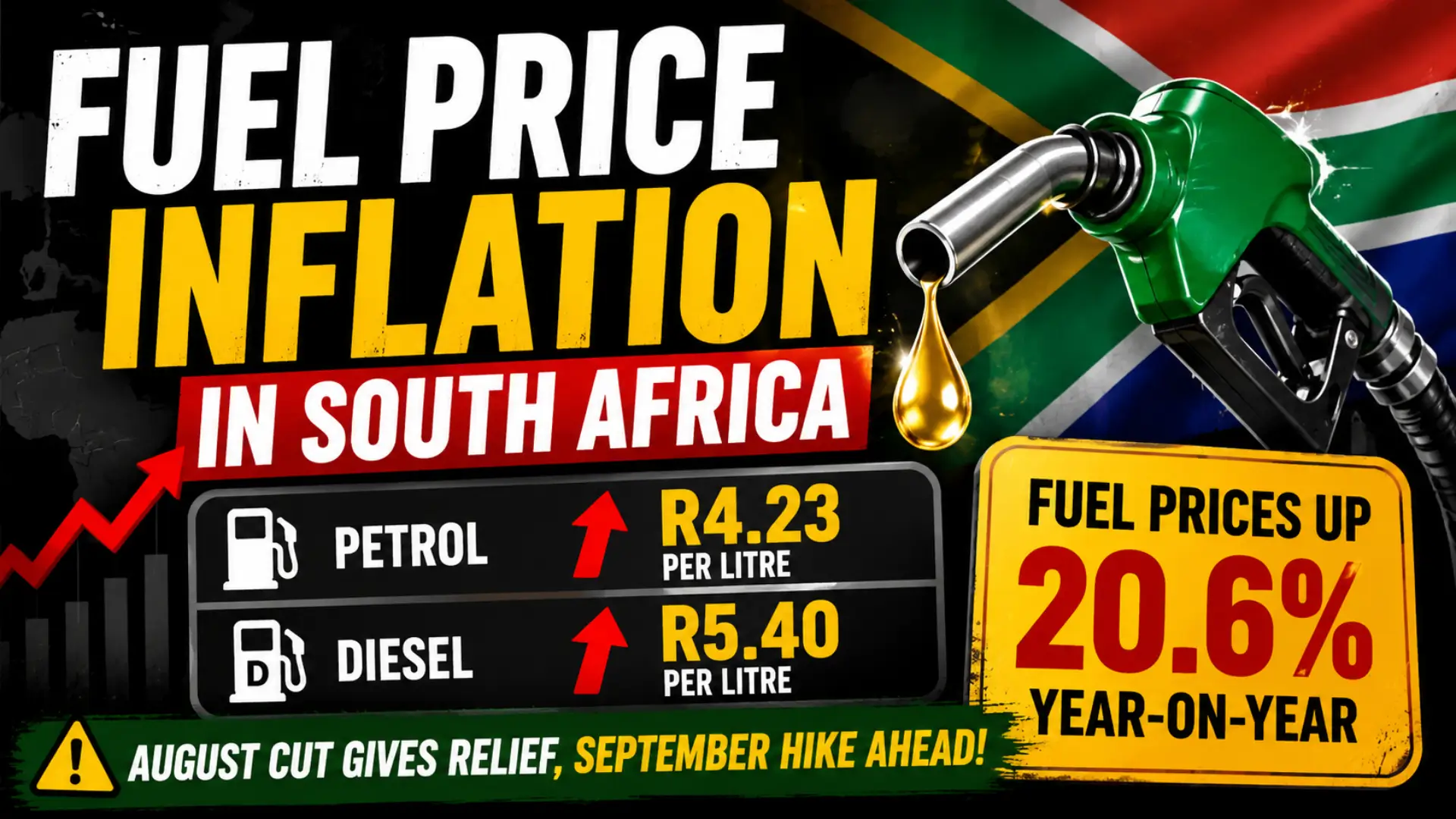 South Africa Fuel Price Inflation Check Per Litre Details