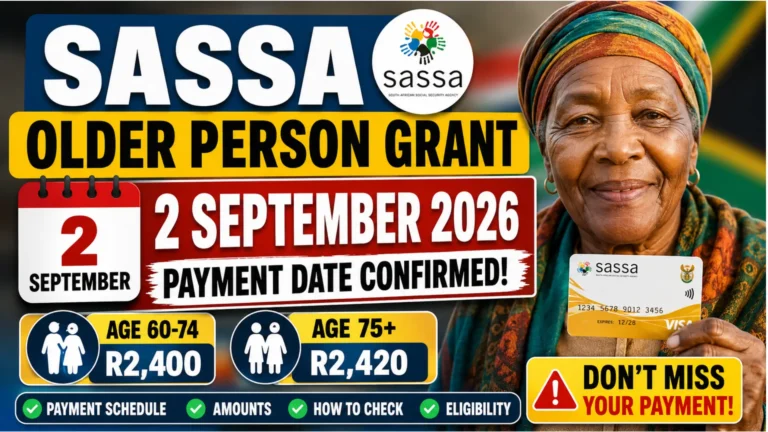 Sassa September 2026 Grant Dates & Check Older Person Grants Details Step by Step