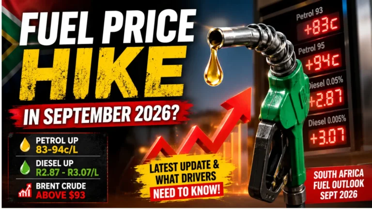 Petrol and Diesel Price Hike September 2026 In South Africa