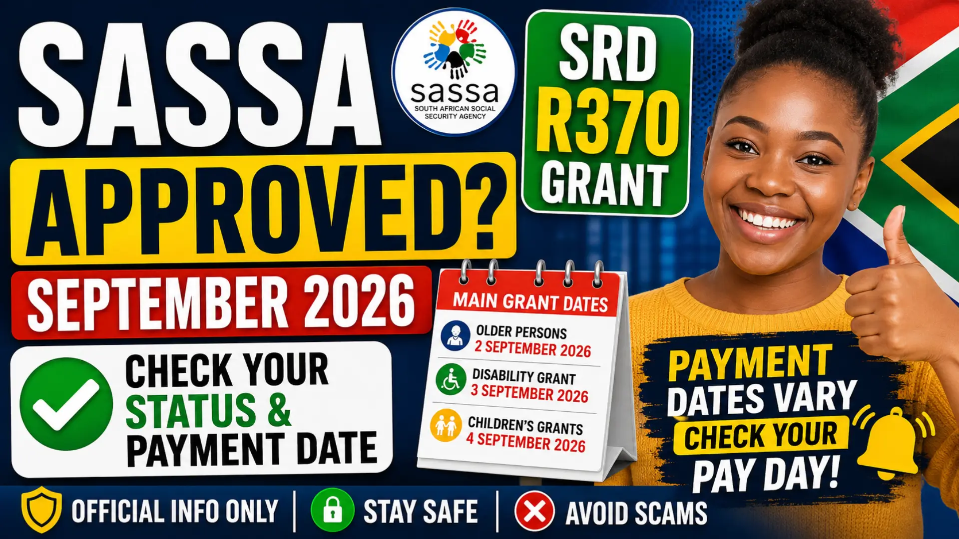 SASSA SRD R370 Grants Approved in September 2026