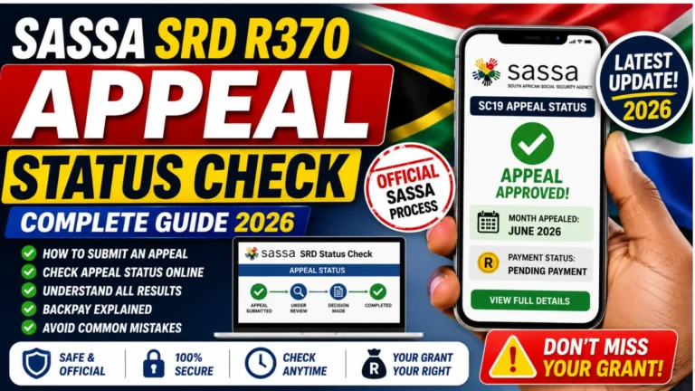 How to Check SC19 Status Check Appeal 2026: SRD R370 Appeal Status & Guide