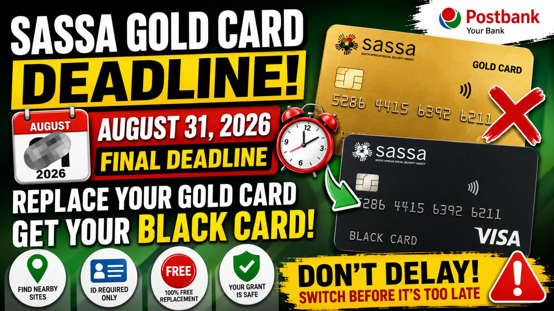 How to Check Postbank Sassa Gold Card Deadline
