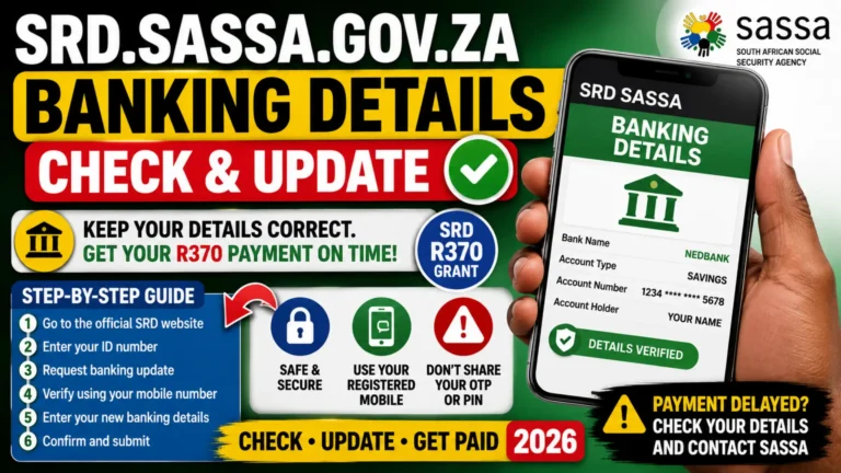 How to Check SRD.Sassa.Gov.Za Banking Details 2026